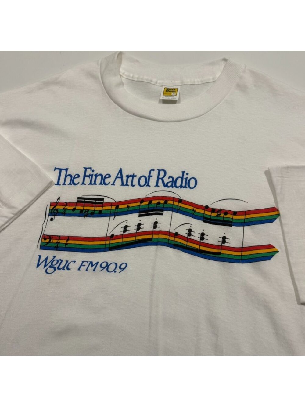 Vintage 1980s Wguc FM 90.9 'Fine Art of Radio' Promo T-shirt Cincinnati Ohio XL